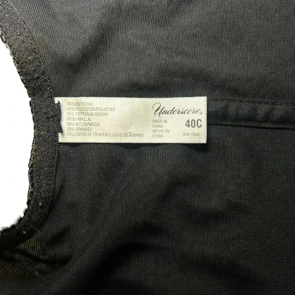 Underscore Women's Bra Black Size 40C Longline Bra Corset Wirefree Front Close - Picture 11 of 11
